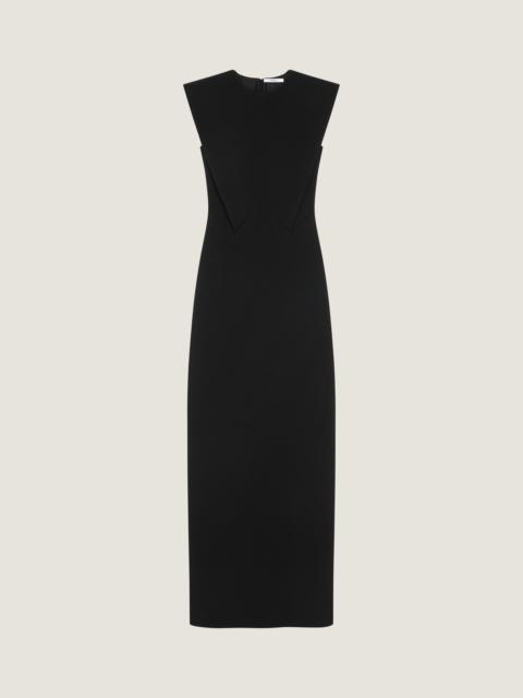 STRUCTURED EVENING DRESS IN WOOL