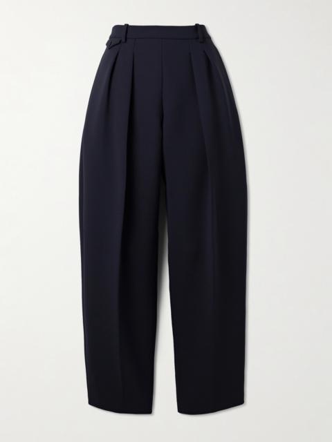 Dugan Pleated Crepe Tapered Pants