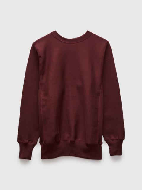 483 Reverse Weave Loopwheel Crewneck in Bordeaux