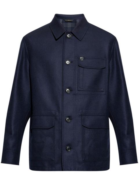buttoned wool jacket