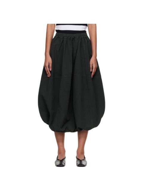 Khaki Parachute Midi Skirt