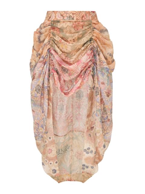 REBELLION DRAPED MIDI SKIRT