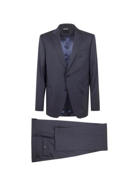 single-breasted wool suit