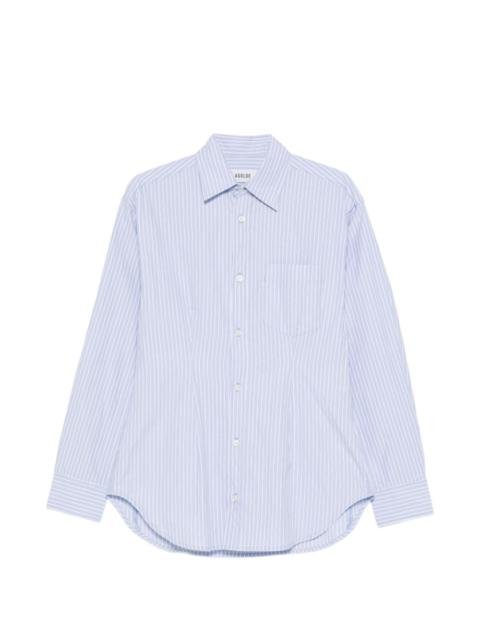 striped chest-pocket shirt