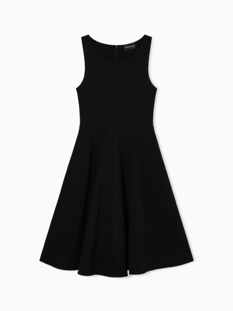 EMBOSSED JERSEY DRESS