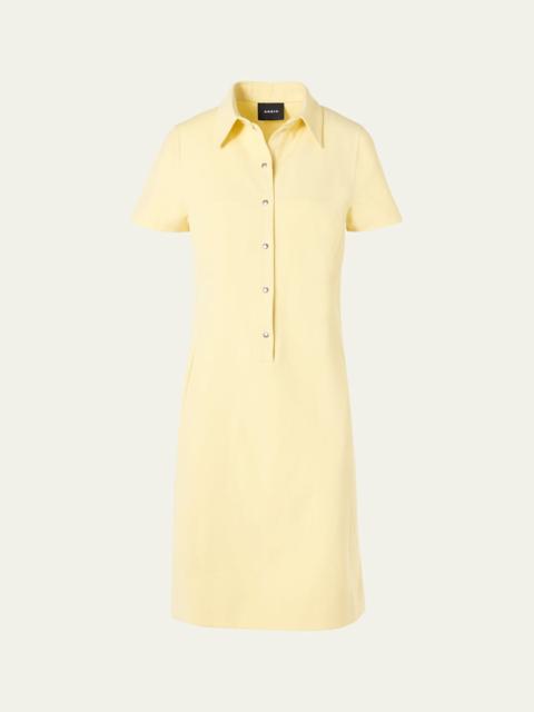 Short-Sleeve Cotton-Silk Polo Dress