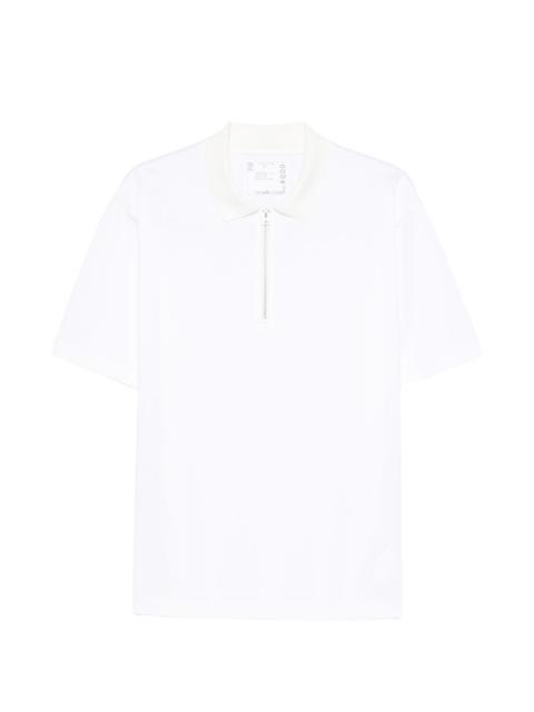zip-detail polo shirt