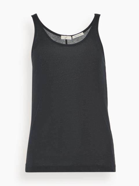 Luca Organic Cotton Sheer Tank Top in Black