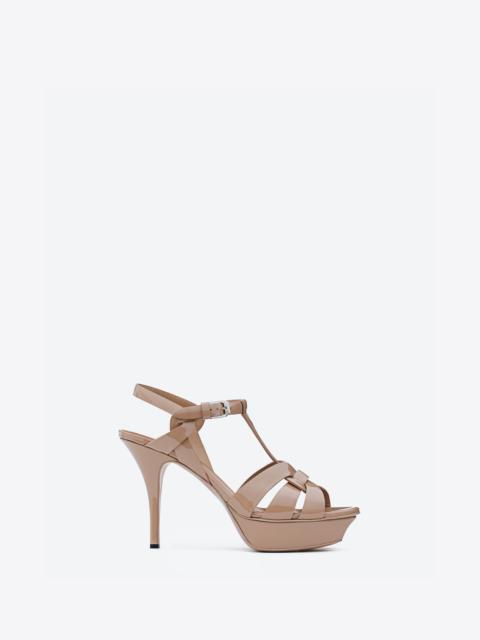 tribute platform sandals in patent leather