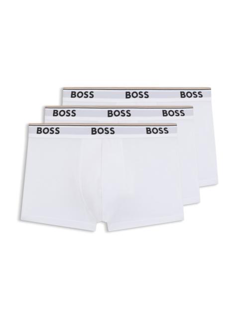THREE-PACK OF STRETCH-COTTON TRUNKS WITH LOGO WAISTBANDS
