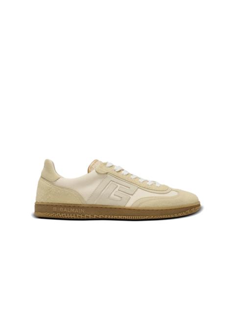 Balmain Swan trainers in suede, aged suede and canvas