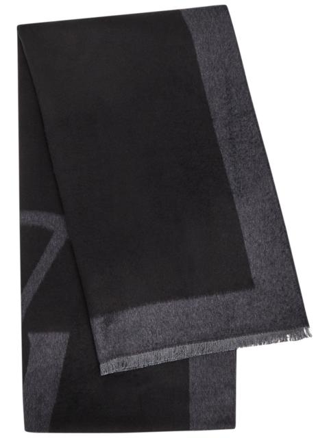 Saint Laurent Cassandra Logo Silk Scarf