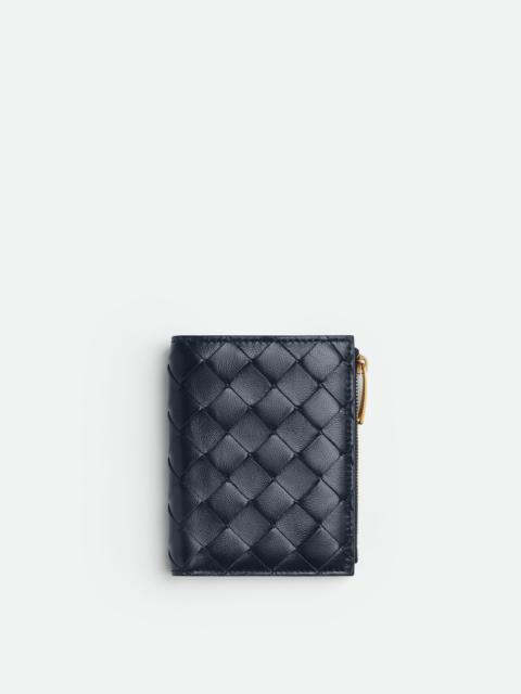 Small Intrecciato Bi-Fold Zip Wallet