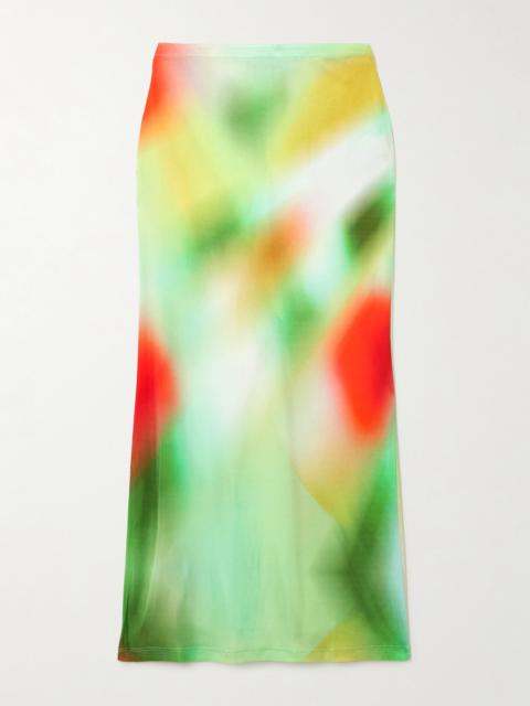 Lilt Tie-dye Jersey Midi Skirt