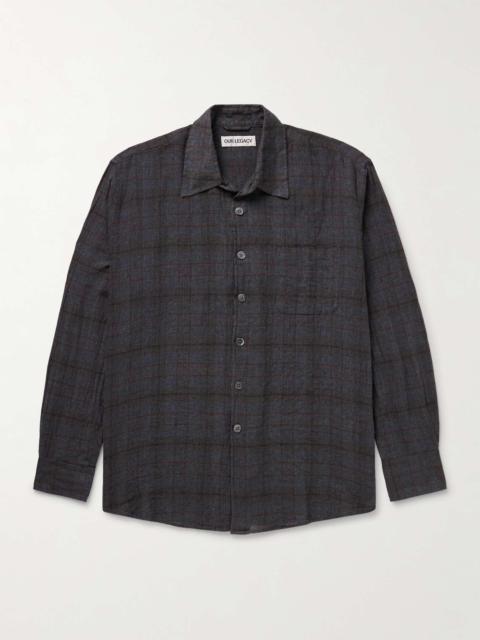 Above Checked Cotton-Blend Voile Shirt
