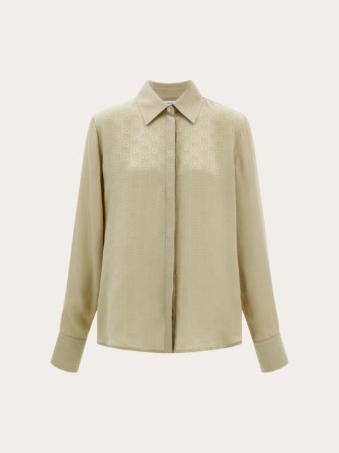 Ferragamo Monogram silk shirt