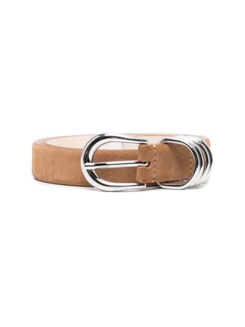 Hollyhock 3-ring suede belt