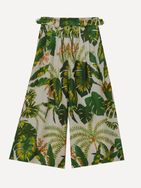 Tropical Forest Off-White Trousers