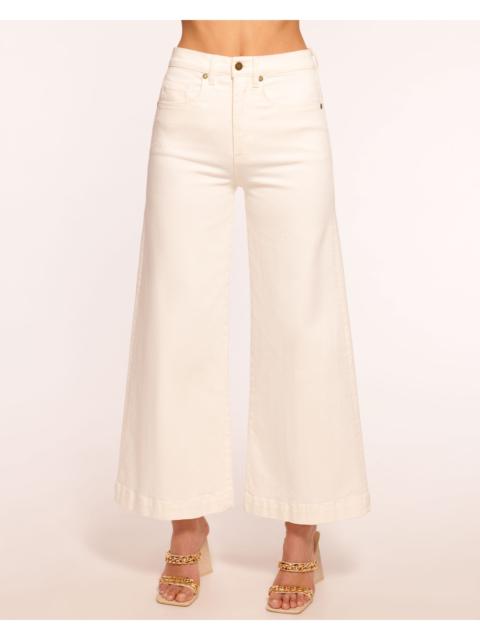 Tyra 5-Pocket Cropped Wide Leg Jean