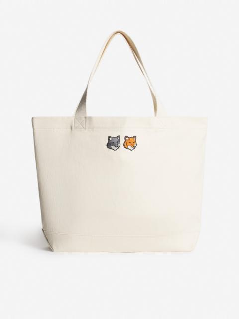 DOUBLE BOLD FOX HEAD PATCH TOTE BAG