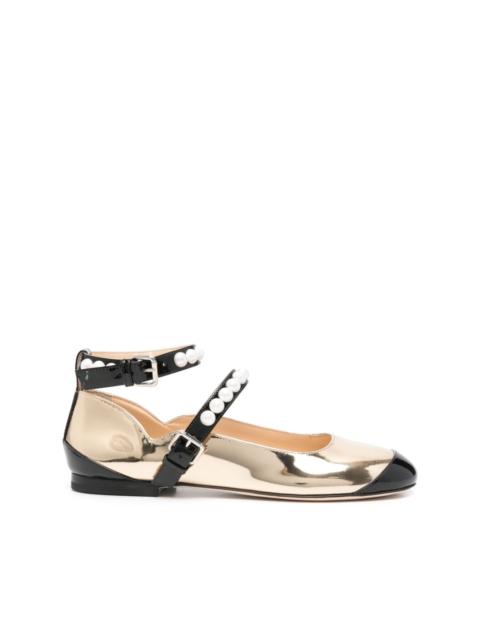 two-tone ballerina shoes