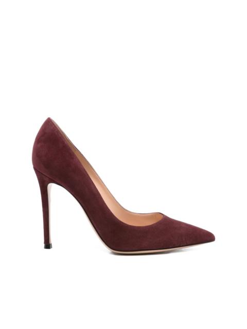 105mm suede pointed-toe heeled pumps
