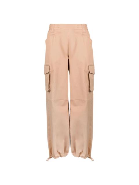Diag-stripe print cargo trousers