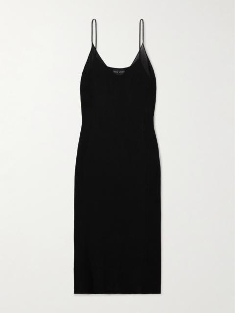 Slinky Gabe Ribbed-knit Midi Dress