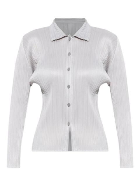 buttoned plissé shirt