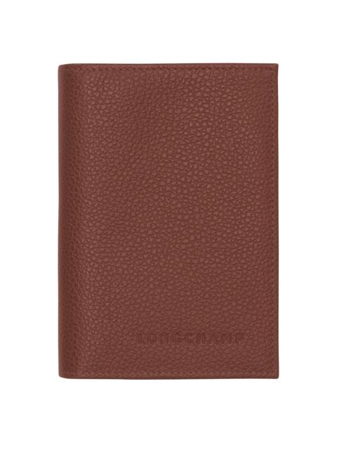 Le Foulonné Passport cover Coffee - Leather