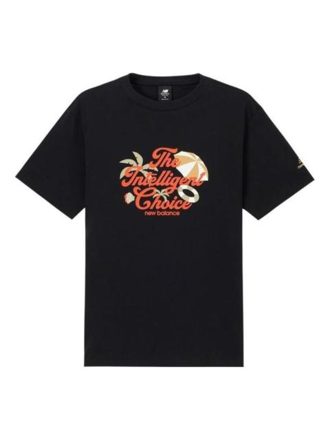 New Balance Athletics Casual Tee 'Black Orange' AMT32366-BK