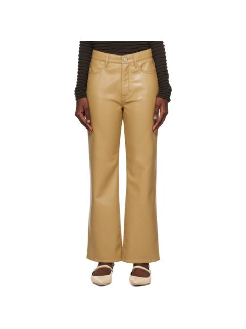 Tan 'Le Jane' Leather Pants