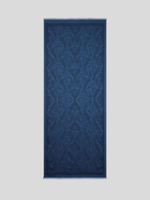 COTTON-BLEND JACQUARD SCARF WITH PAISLEY MOTIF