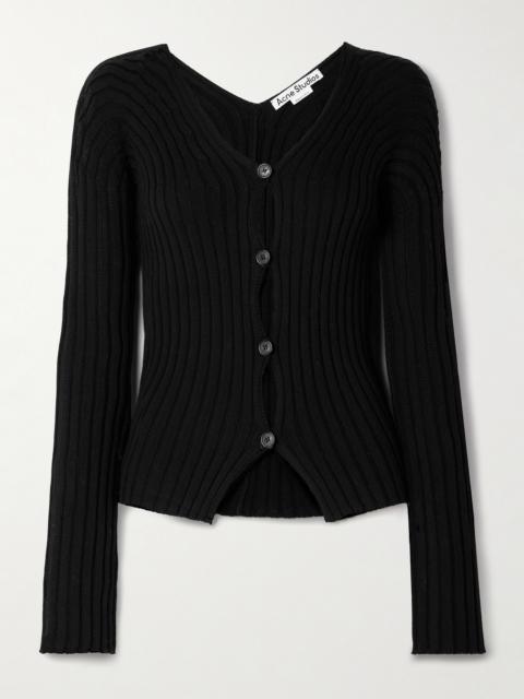 Ribbed Cotton Cardigan