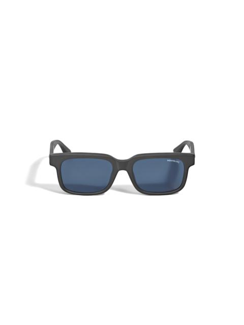 SQUARED SUNGLASSES WITH BLACK COLOURED ACETATE FRAME