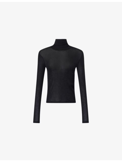 Evren Turtleneck Cotton-Knit Top