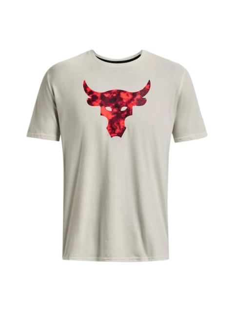 Under Armour Project Rock Brahma Bull Short Sleeve T-shirt 'Beige Black' 1361733-130