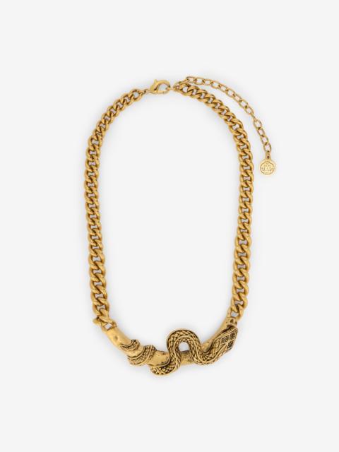 Serpentine Gold Necklace