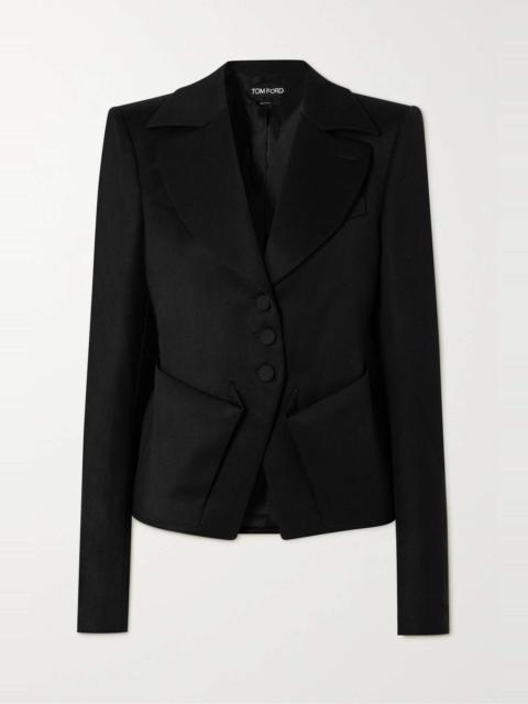 Embellished wool blazer