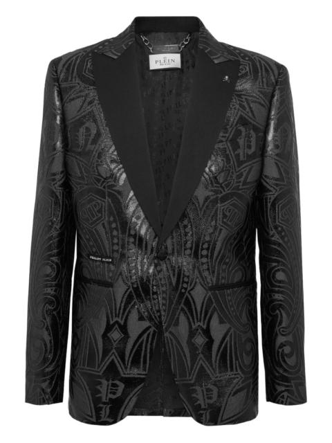 Gothic Plein-jacquard blazer