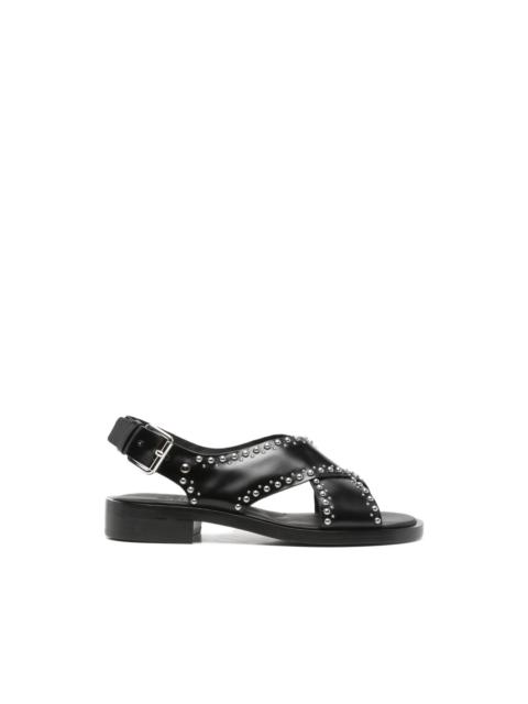 studded-embellishment sandals