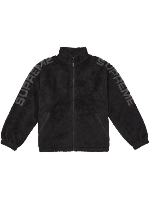 Supreme Shoulder Logo Fleece Jacket Black