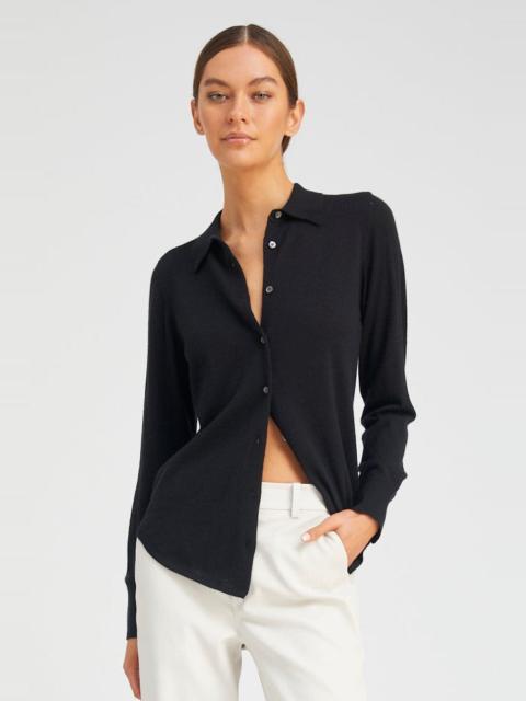 BLACK CASHMERE FONDA BUTTON DOWN