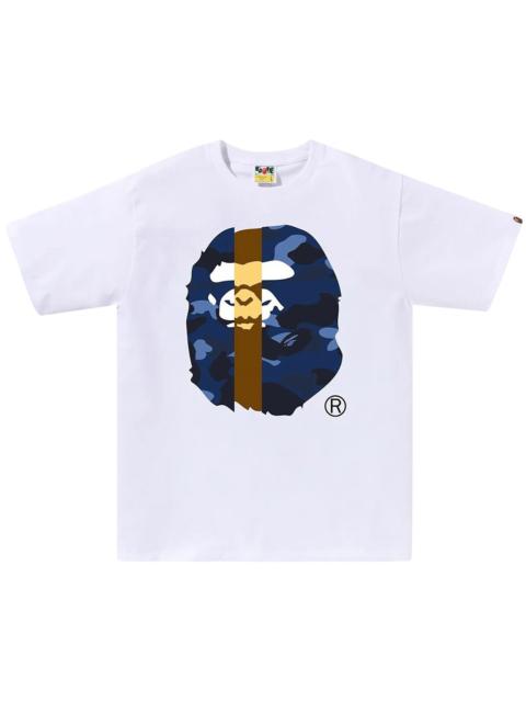 BAPE Color Camo Transform Big Ape Head Tee 'White/Navy'