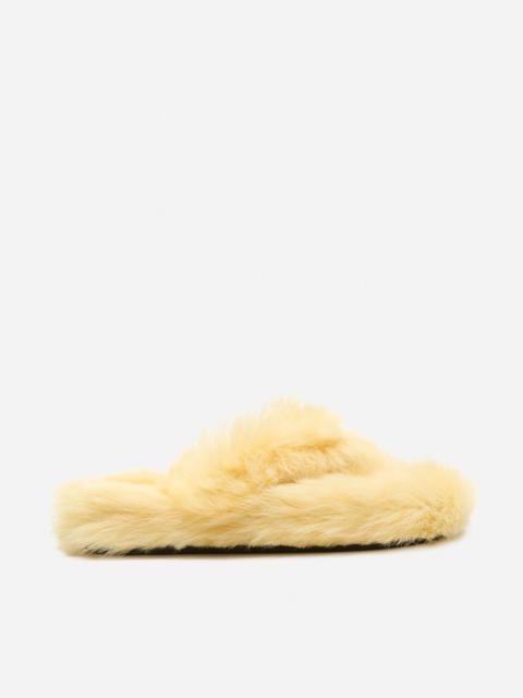 Shearling sandals - Canary yellow