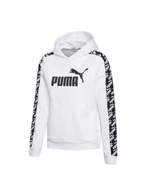 (WMNS) PUMA Amplified Cropped Hoodie 'White' 583817-02