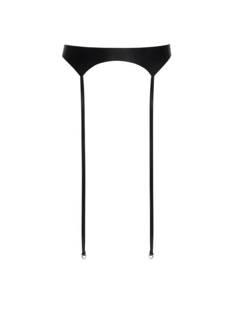 Black Leather Laisse Belt