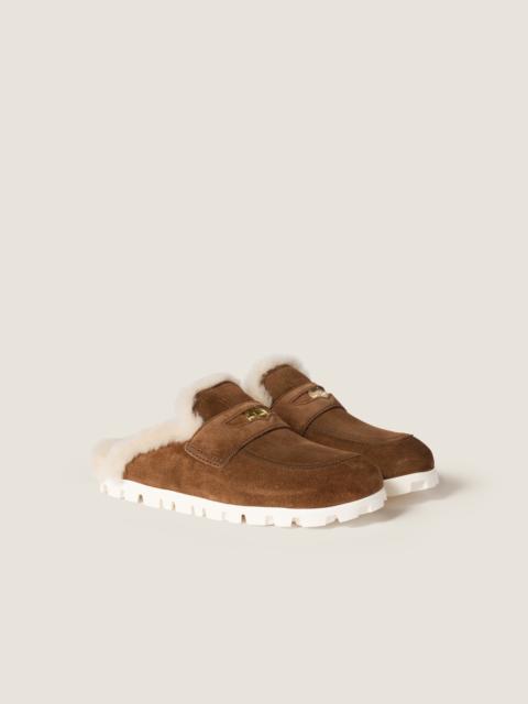 Suede mules