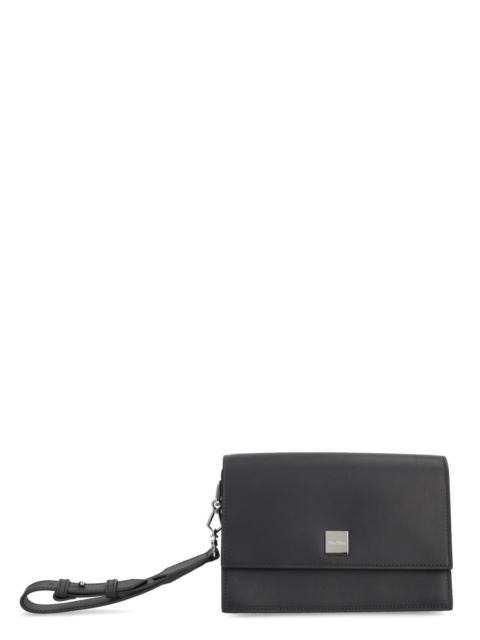 LEATHER BAG WITH LOGO