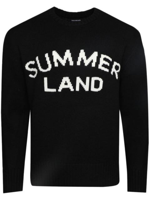 intarsia-knit crew-neck jumper